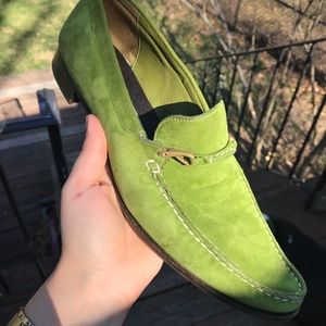 Bally Retro Green Loafers